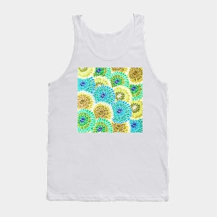 Lemon, Lime & Blue Raspberry Dahlias Tank Top